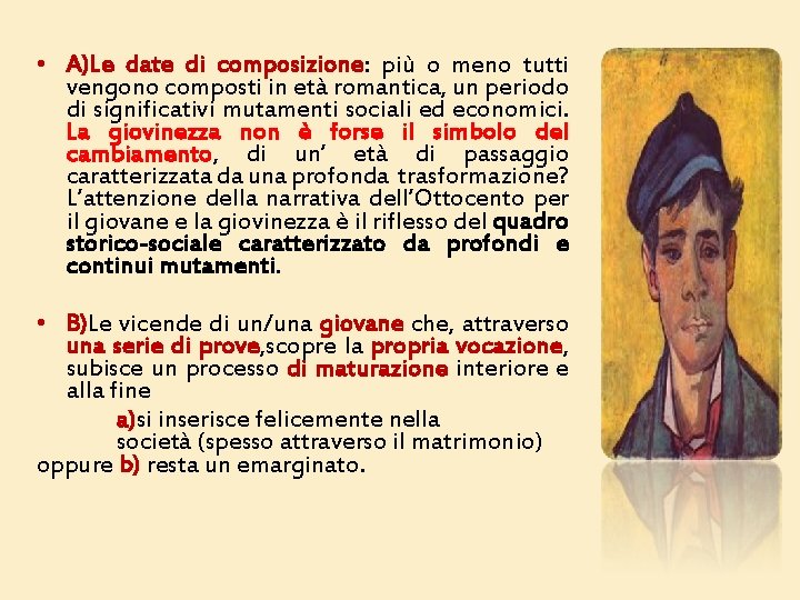  • A)Le date di composizione: più o meno tutti vengono composti in età