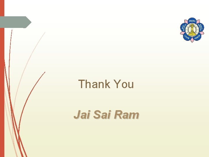 Thank You Jai Sai Ram 