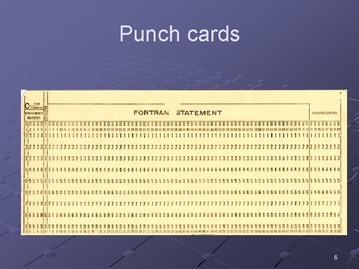 Punch cards 6 