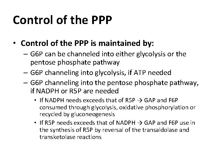 Control of the PPP • Control of the PPP is maintained by: – G