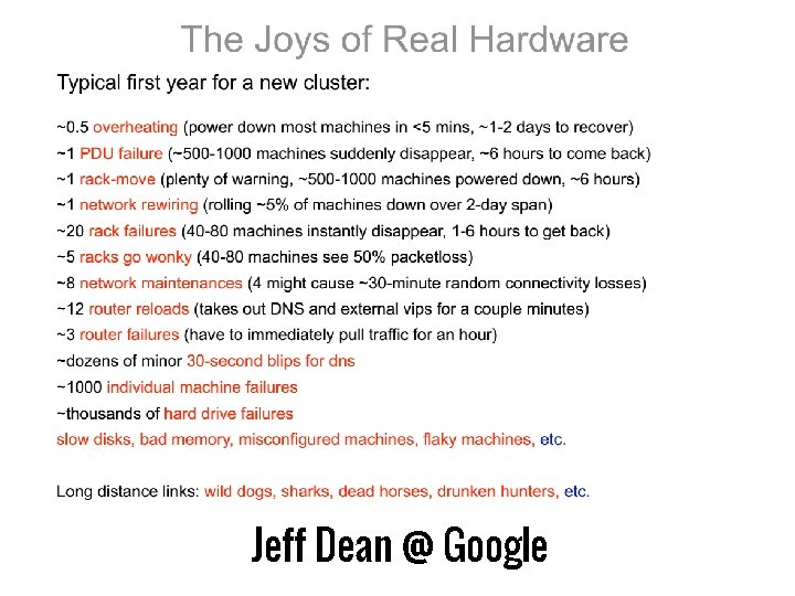 Jeff Dean @ Google 