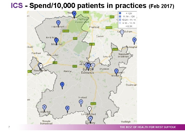 ICS - Spend/10, 000 patients in practices (Feb 2017) 7 
