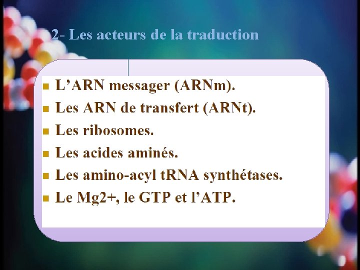 2 - Les acteurs de la traduction 