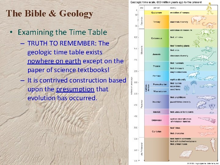 The Bible & Geology • Examining the Time Table – TRUTH TO REMEMBER: The