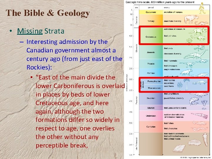 The Bible & Geology • Missing Strata – Interesting admission by the Canadian government
