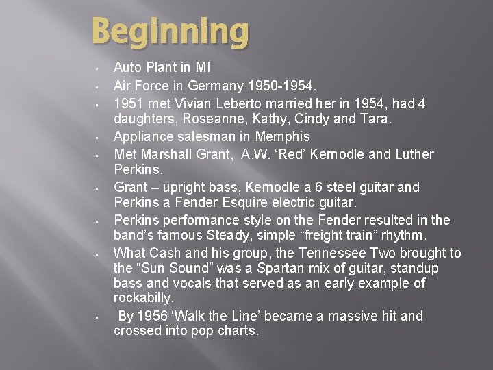 Beginning • • • Auto Plant in MI Air Force in Germany 1950 -1954.