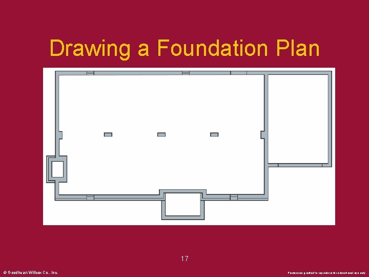 Drawing a Foundation Plan 17 © Goodheart-Willcox Co. , Inc. Permission granted to reproduce