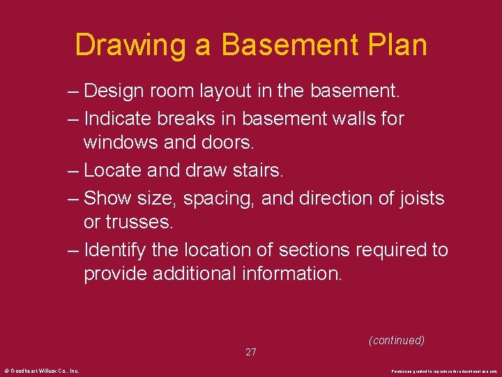 Drawing a Basement Plan – Design room layout in the basement. – Indicate breaks