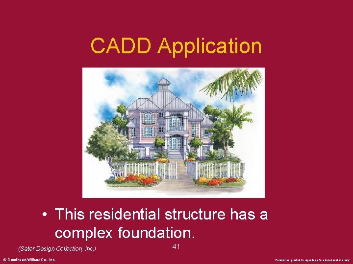 CADD Application • This residential structure has a complex foundation. (Sater Design Collection, Inc.