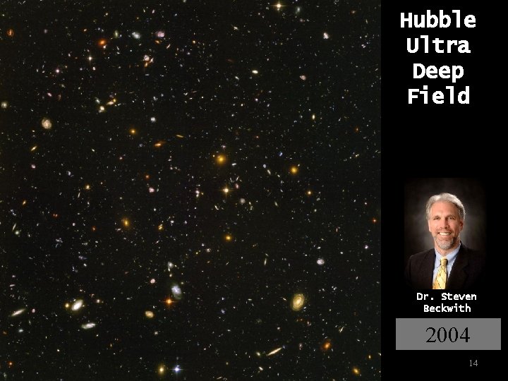 Hubble Ultra Deep Field Dr. Steven Beckwith 2004 14 