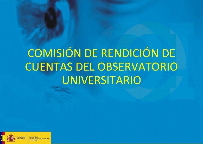 COMISIÓN DE RENDICIÓN DE CUENTAS DEL OBSERVATORIO UNIVERSITARIO COMISIÓN DE RENDICIÓN DE CUENTAS DEL OBSERVATORIO UNIVERSITARIO