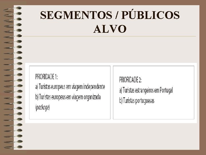 SEGMENTOS / PÚBLICOS ALVO 