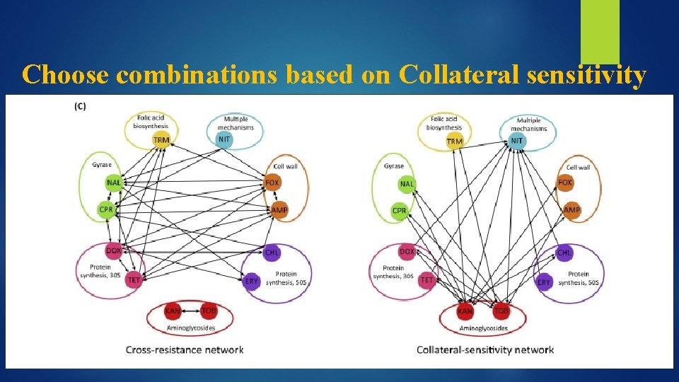 Choose combinations based on Collateral sensitivity 