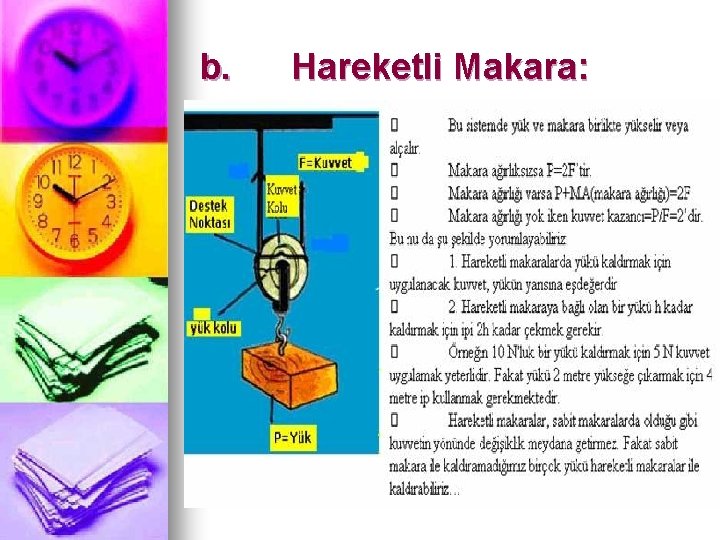 b. Hareketli Makara: 