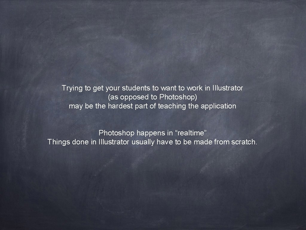 Trying to get your students to want to work in Illustrator (as opposed to