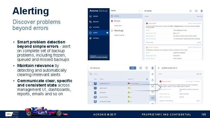 Alerting Discover problems beyond errors • Smart problem detection beyond simple errors - alert