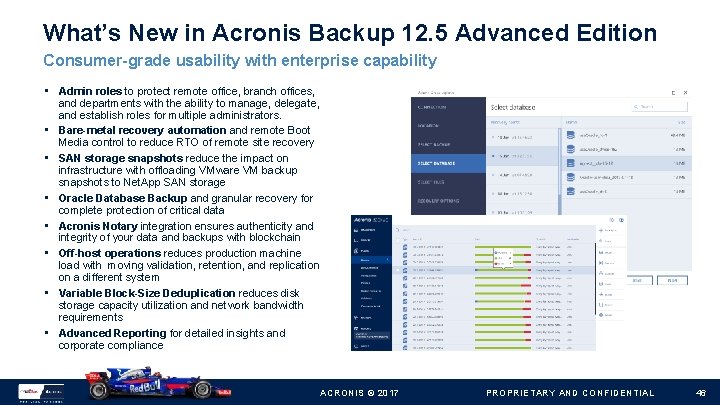 What’s New in Acronis Backup 12. 5 Advanced Edition Consumer-grade usability with enterprise capability