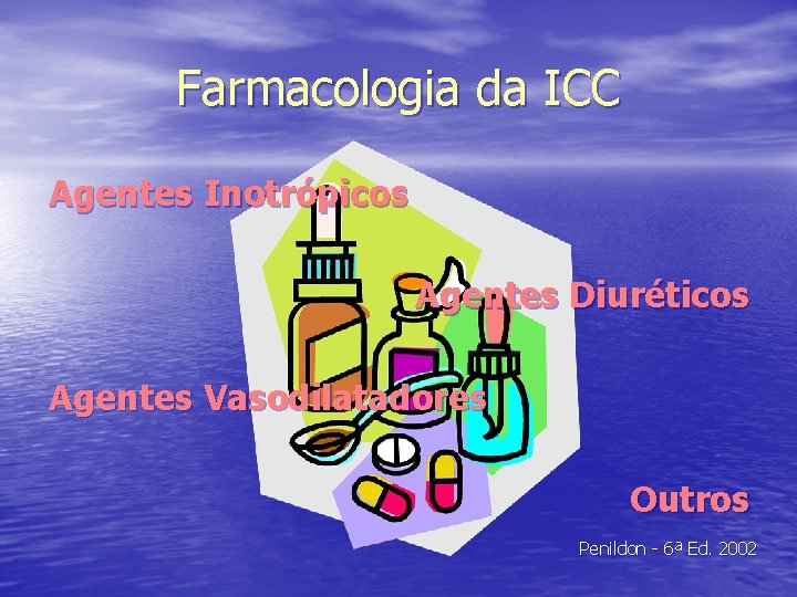 Farmacologia da ICC Agentes Inotrópicos Agentes Diuréticos Agentes Vasodilatadores Outros Penildon - 6ª Ed.