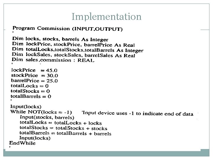 Implementation 