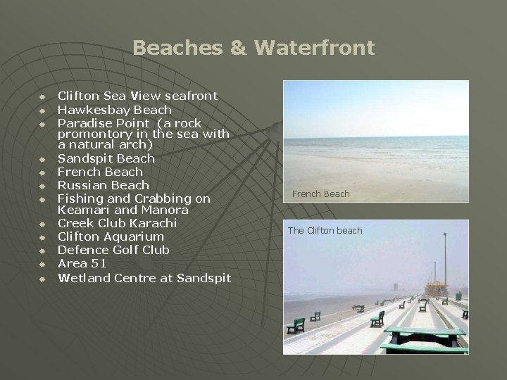 Beaches & Waterfront u u u Clifton Sea View seafront Hawkesbay Beach Paradise Point
