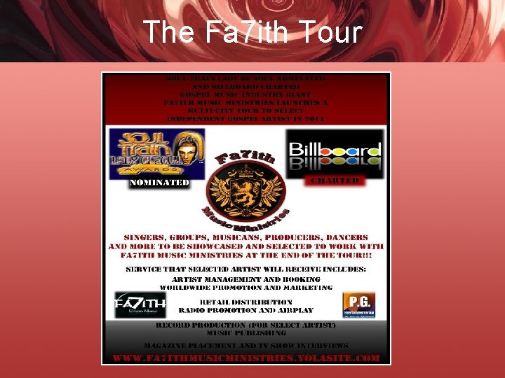 The Fa 7 ith Tour 