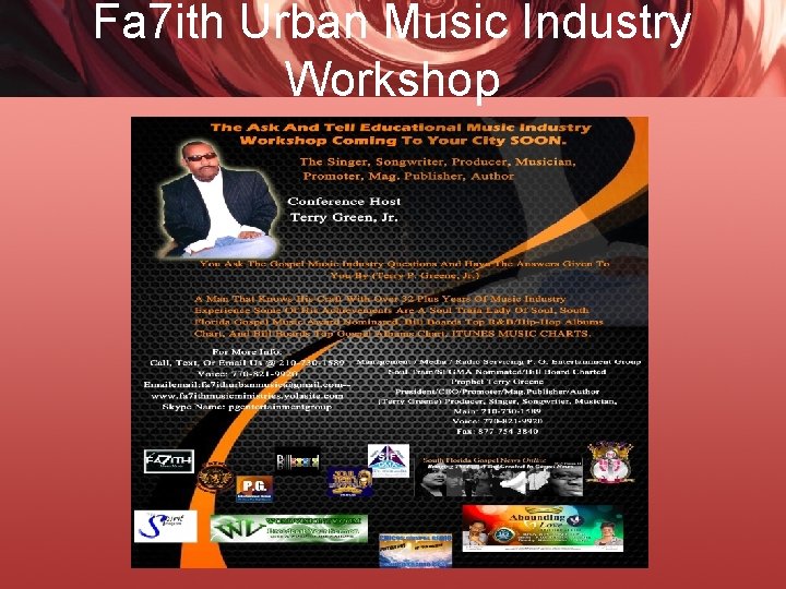 Fa 7 ith Urban Music Industry Workshop 