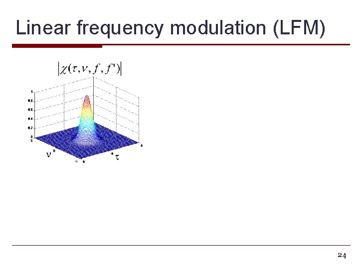 Linear frequency modulation (LFM) n t 24 