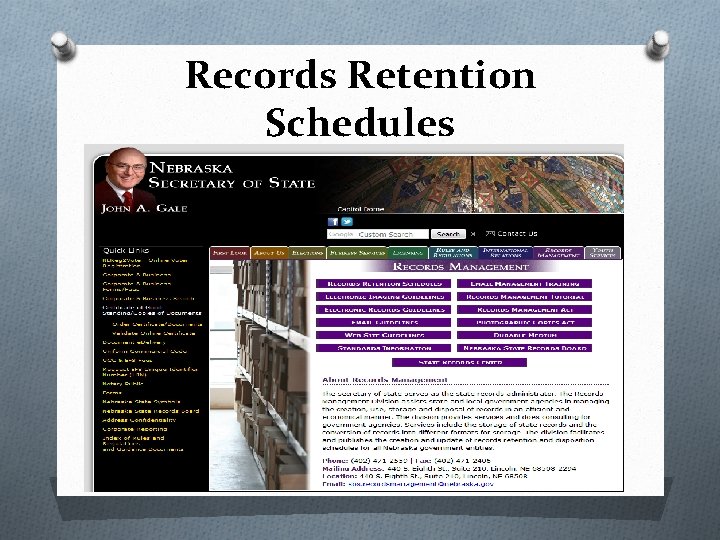 Records Retention Schedules Records Retention Schedules