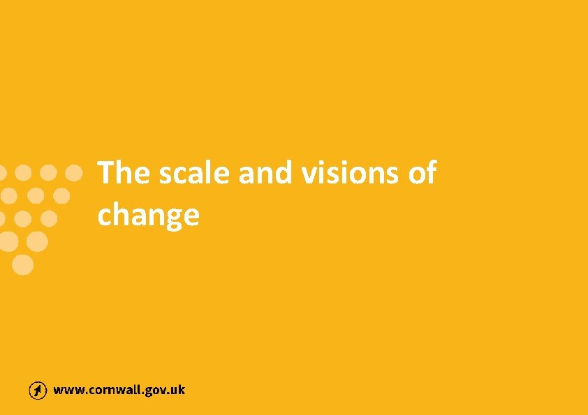 The scale and visions of change 