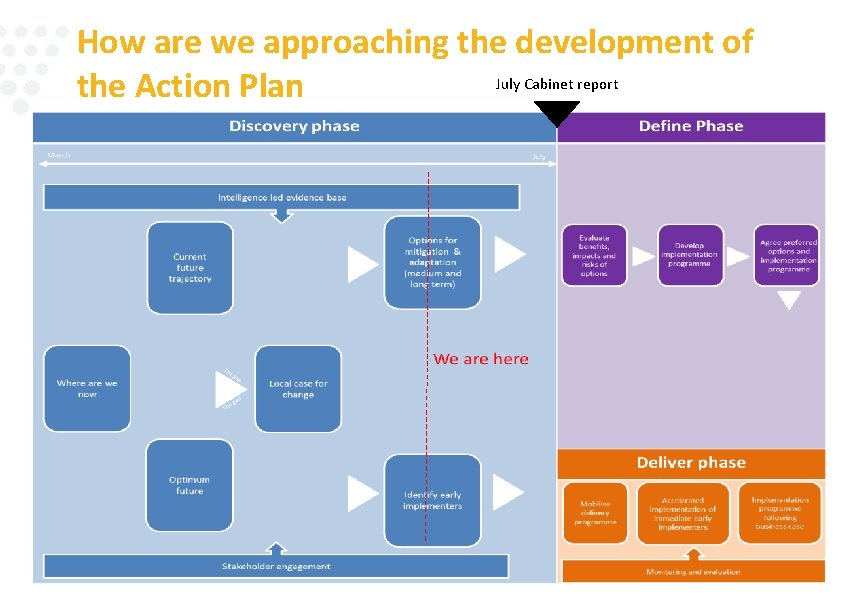 How are we approaching the development of July Cabinet report the Action Plan 