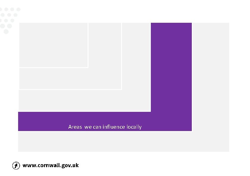  Areas we can influence locally 