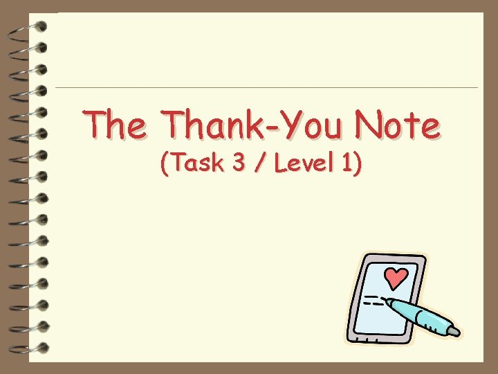 The Thank-You Note (Task 3 / Level 1) 