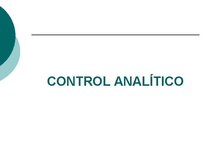 CONTROL ANALÍTICO 