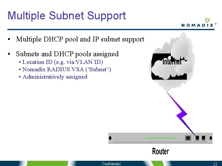 Multiple Subnet Support • Multiple DHCP pool and IP subnet support • Subnets and Multiple Subnet Support • Multiple DHCP pool and IP subnet support • Subnets and