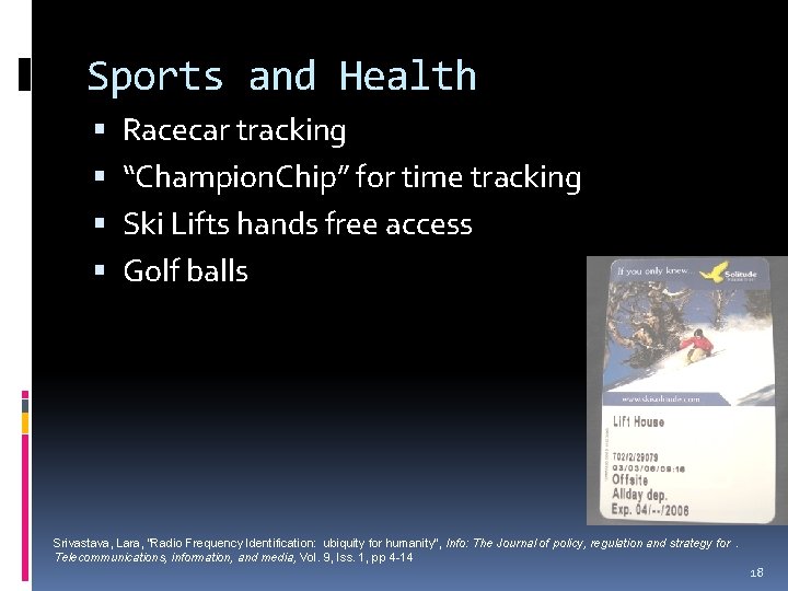 Sports and Health Racecar tracking “Champion. Chip” for time tracking Ski Lifts hands free