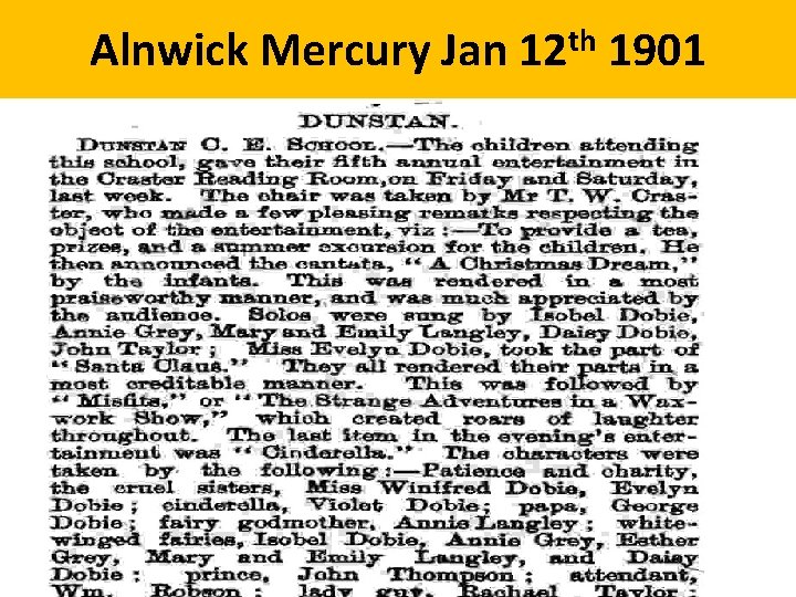 Alnwick Mercury Jan 12 th 1901 