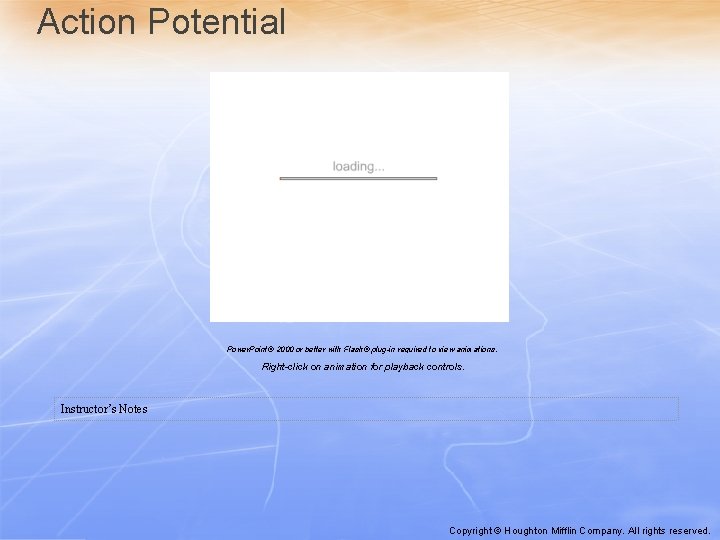 Action Potential Power. Point® 2000 or better with Flash® plug-in required to view animations.