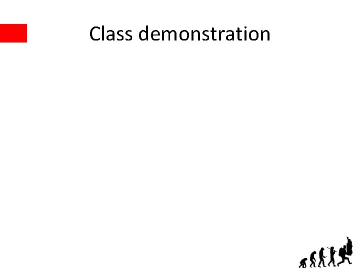 Class demonstration 