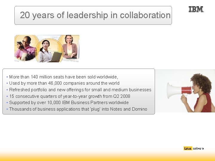 20 years of leadership in collaboration • More than 140 million seats have been 20 years of leadership in collaboration • More than 140 million seats have been