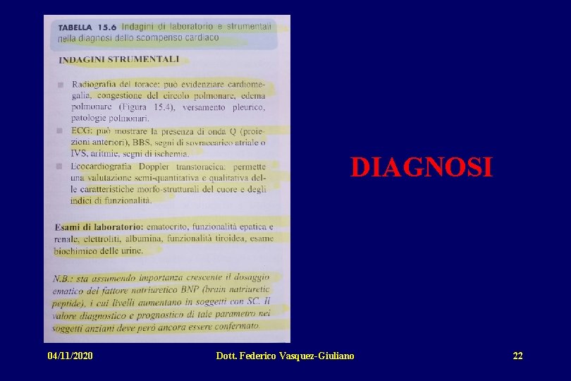 DIAGNOSI 04/11/2020 Dott. Federico Vasquez-Giuliano 22 