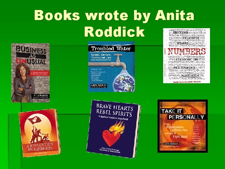 Books wrote by Anita Roddick 