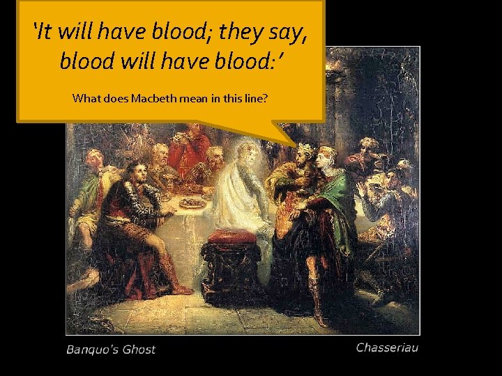 ‘It will have blood; they say, blood will have blood: ’ What does Macbeth