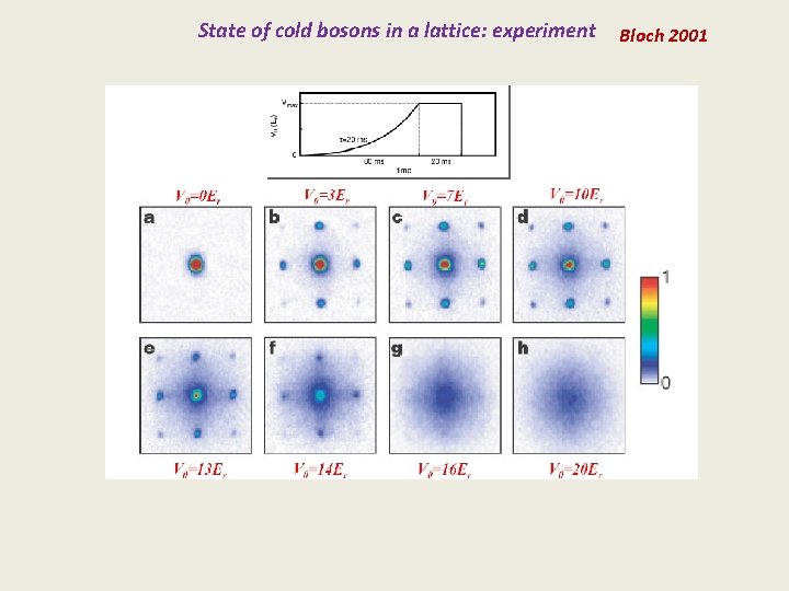 State of cold bosons in a lattice: experiment Bloch 2001 