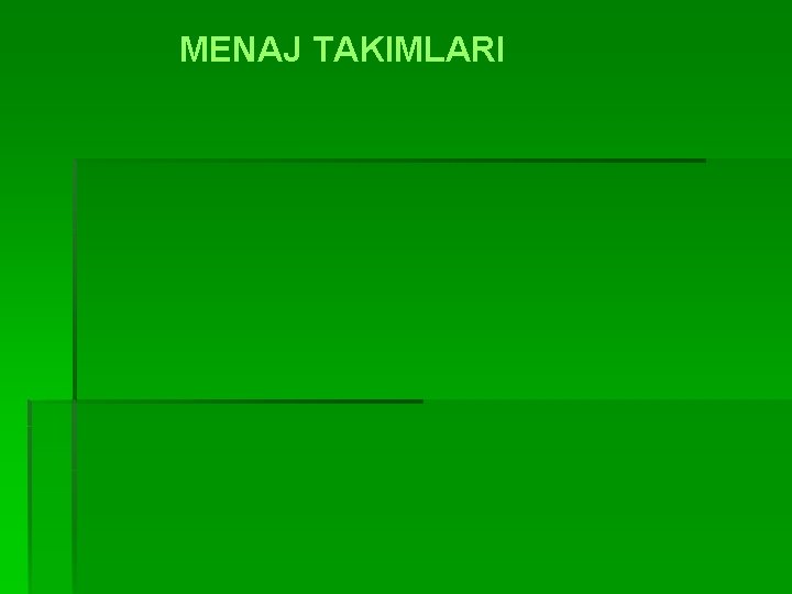 MENAJ TAKIMLARI 