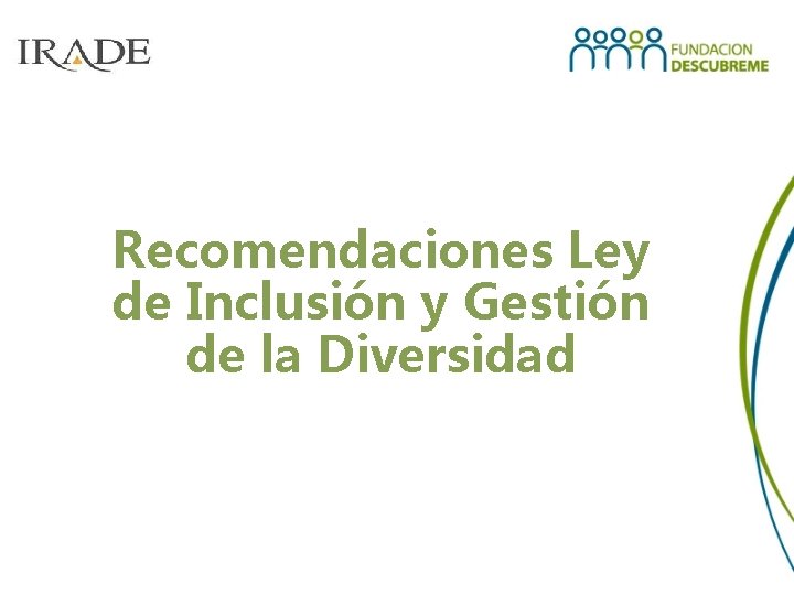 Recomendaciones Ley de Inclusión y Gestión de la Diversidad 