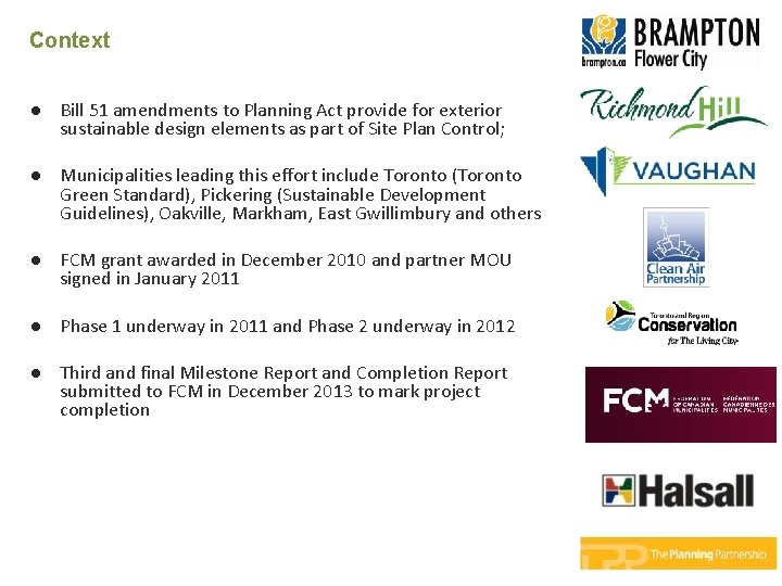 Context l Bill 51 amendments to Planning Act provide for exterior sustainable design elements