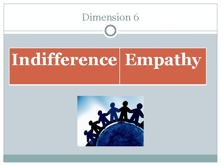 Dimension 6 Indifference Empathy 