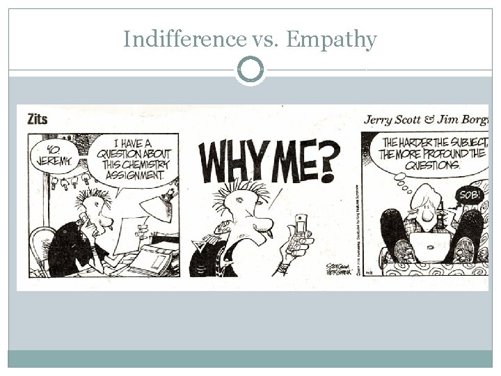 Indifference vs. Empathy 