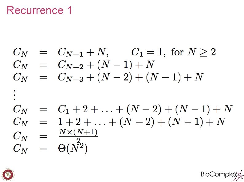 Recurrence 1 