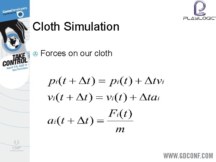 Cloth Simulation > Forces on our cloth 